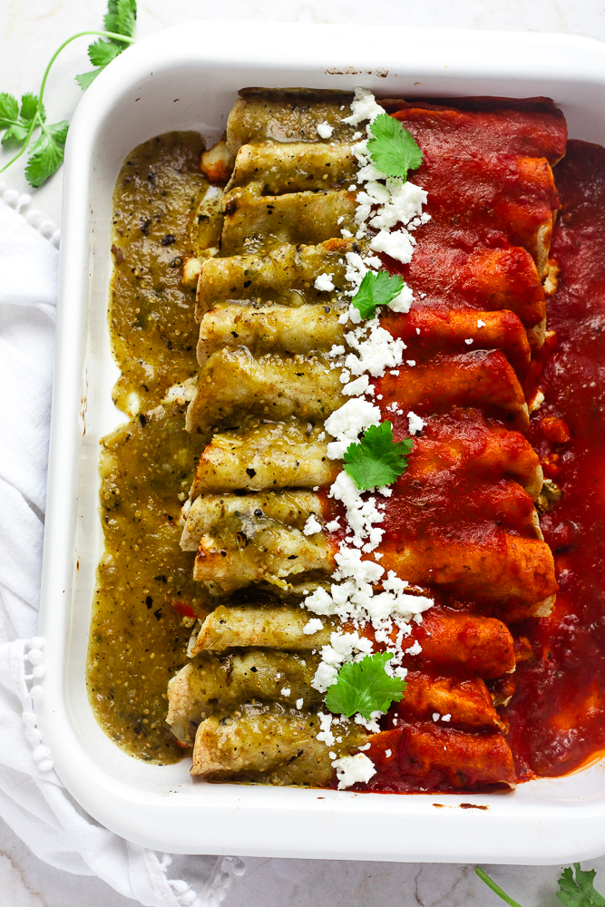 Prime Rib Enchiladas with Christmas Sauce Recipe