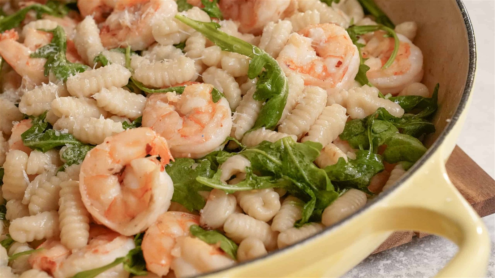 Sardinian Gnocchi with Shrimp and Arugula Recipe