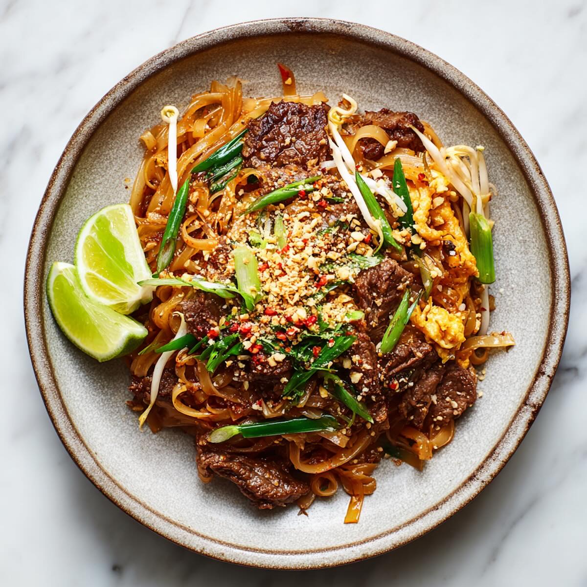 Spicy Beef Pad Thai Recipe