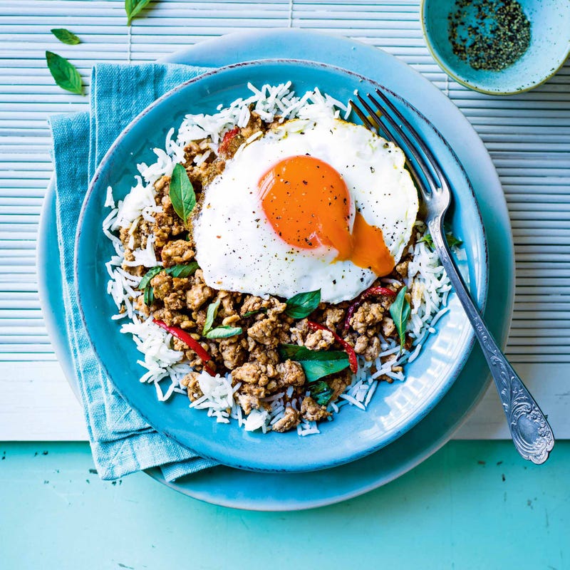 Thai-Style Turkey with Fried Eggs Recipe