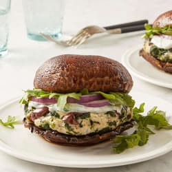 Turkey Cacciatore Burgers on Portobello "Buns" Recipe
