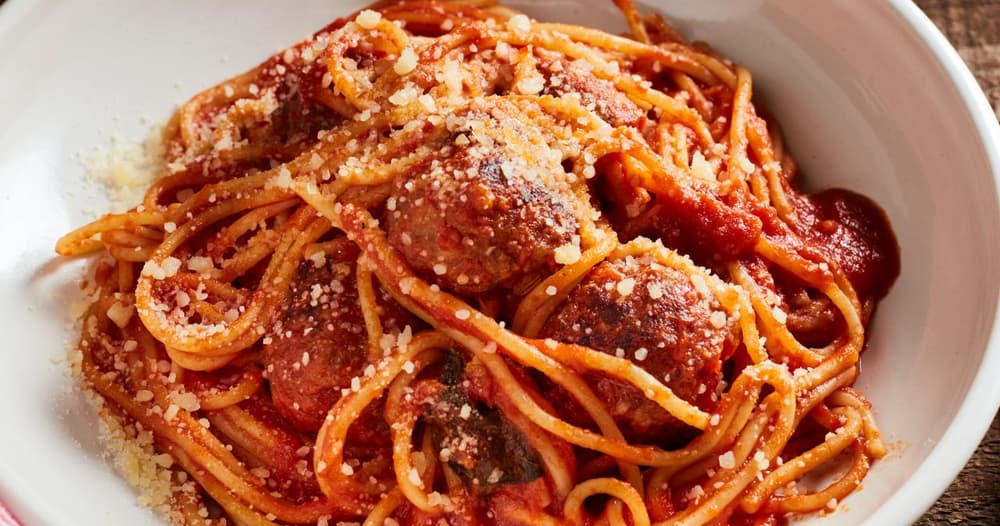 20-Minute Instant Pot Spaghetti with Sausage Meatballs