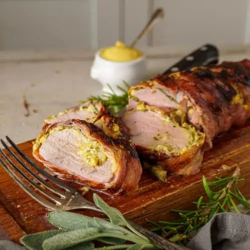 Bacon-Herb Wrapped Pork Tenderloin Recipe