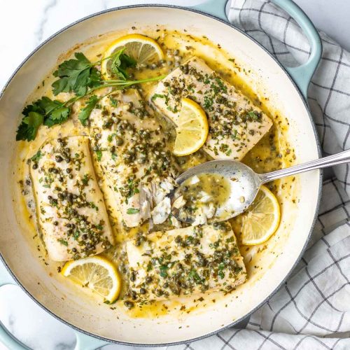 Baked Mahi Mahi with Wine and Herbs