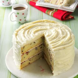 Banana Cake with White Chocolate Macadamia Frosting Recipe