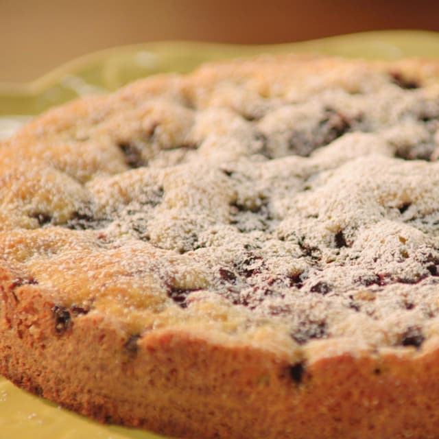 Blueberry Cake with Lemon-Mascarpone Cream Recipe