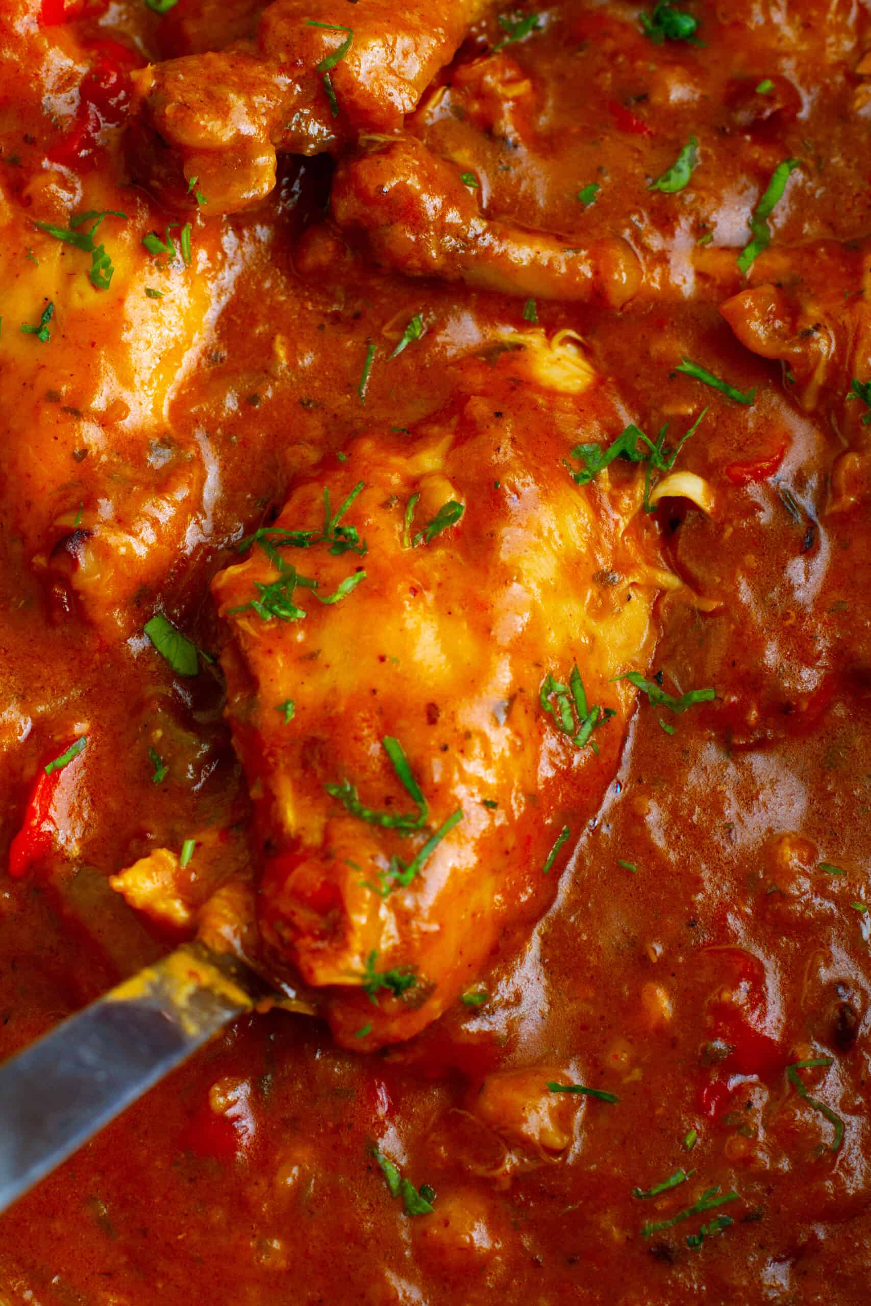 Chicken Sauce Piquante Dish