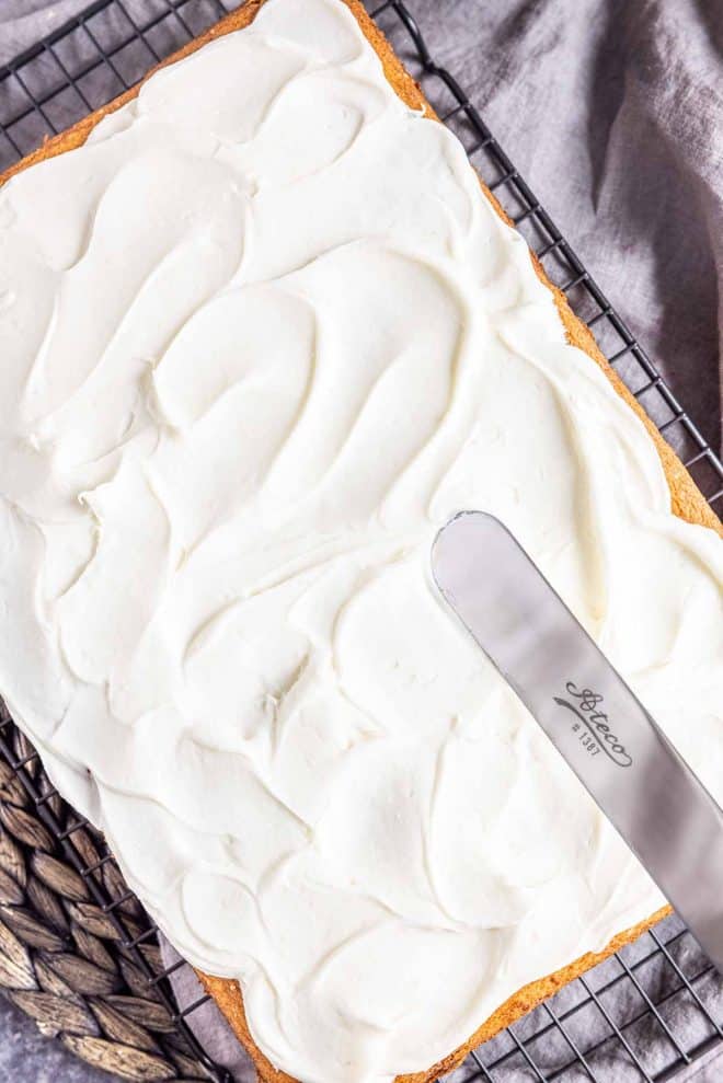 Coconut Sheet Cake with Marshmallow-Cream Cheese Frosting Recipe