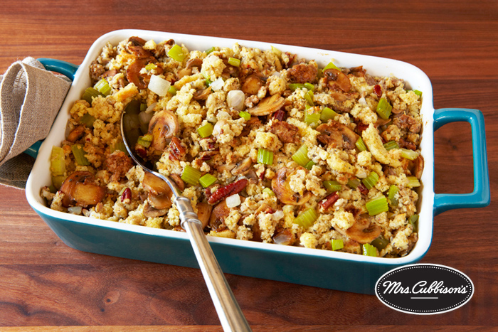 Cornbread Dressing with Sausage and Mushrooms Recipe