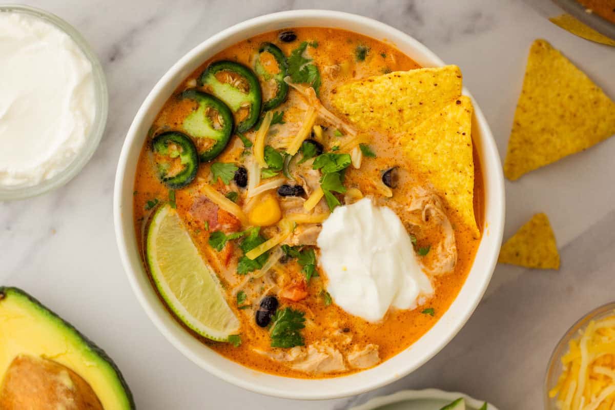 Creamy Chicken Tortilla Soup Recipe