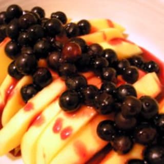Fresh Blueberry Sauce Over Papaya Recipe