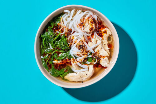 Ginger-Jalapeño Steak Soup With Fried Rice Noodles Recipe