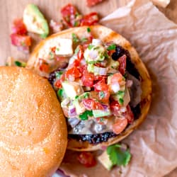 Great American Southwest Sliders with Prickly Pear and Grilled Avocado Salsa Recipe