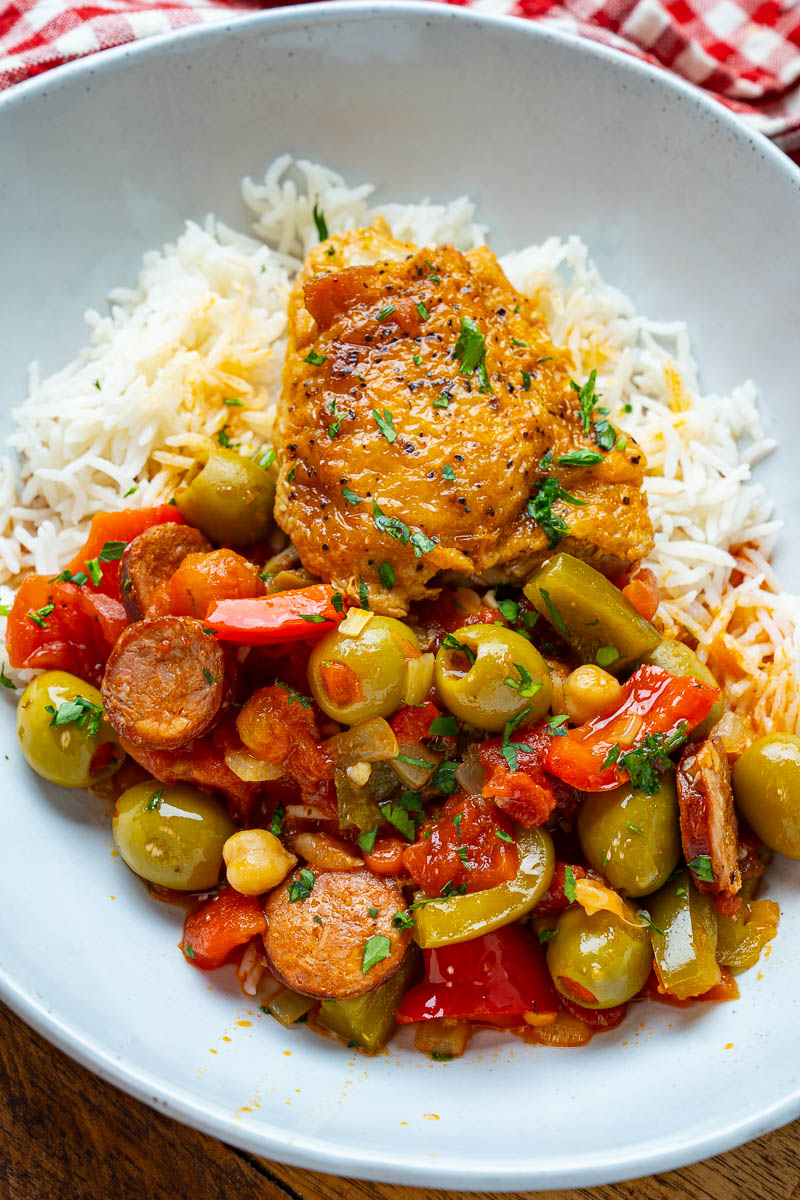 Grilled Chicken and Chorizo with Spanish-Style Marinade Recipe
