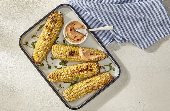 Grilled Corn with Spicy Calabrian Chile Butter Recipe