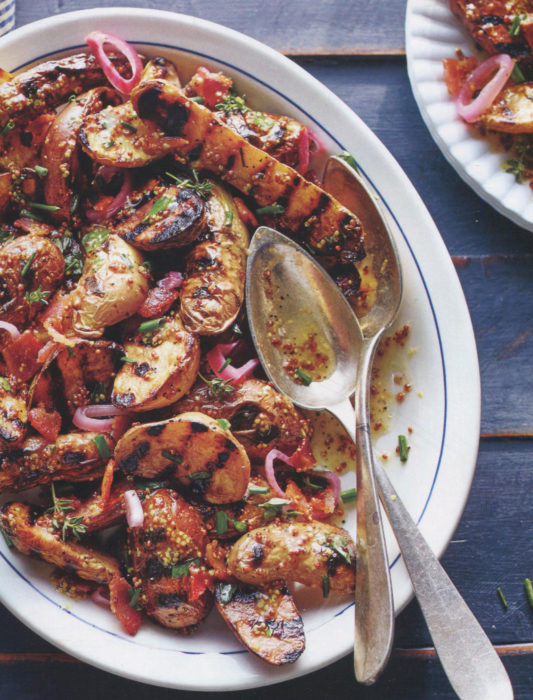 Grilled Fingerling Potato Salad with Lobster and Watercress