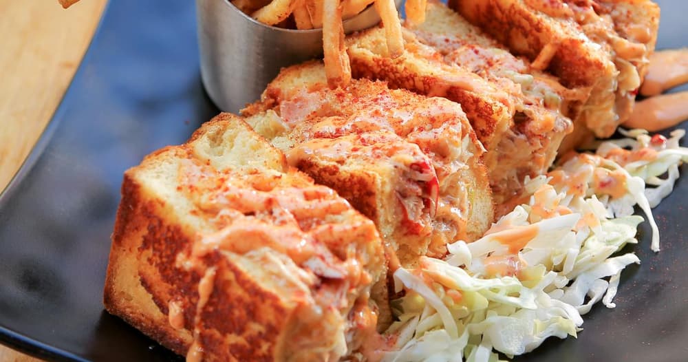 Lobster and Crab Stuffed Grilled Cheese Recipe