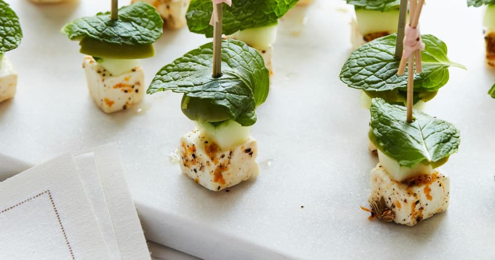 Marinated Feta and Olive Skewers Recipe