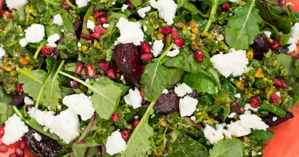 Mixed Green Salad with Beets and Pistachios Recipe