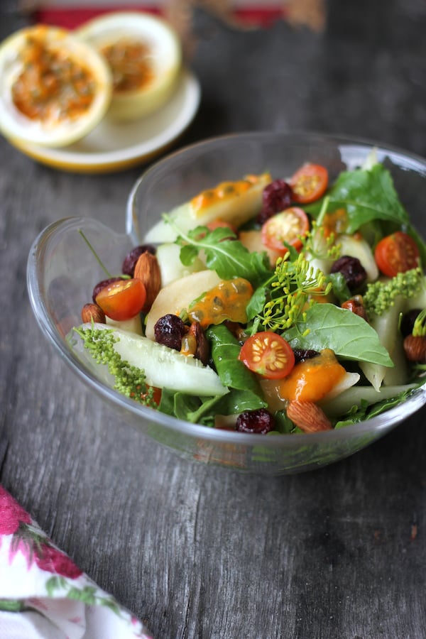 Mixed Greens with Passion Fruit Dressing Recipe