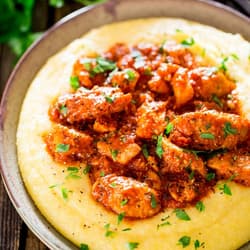 One-Skillet Sausage and Polenta Parmesan