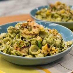Orecchiette with Truffle-Asparagus Pesto Recipe