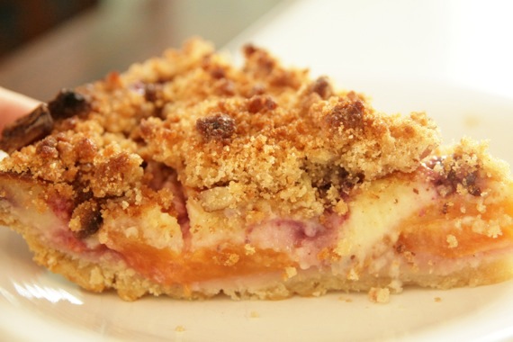 Peach-Berry Sour Cream Pie Recipe