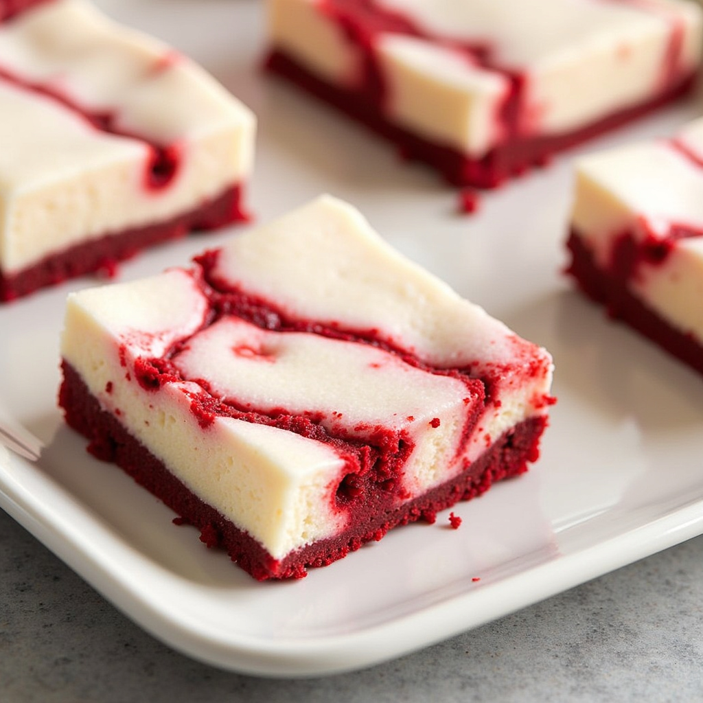 Red Velvet Bourbon Cheesecake Bars Recipe