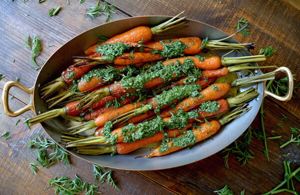Roasted Carrots with Carrot Top Pesto Recipe