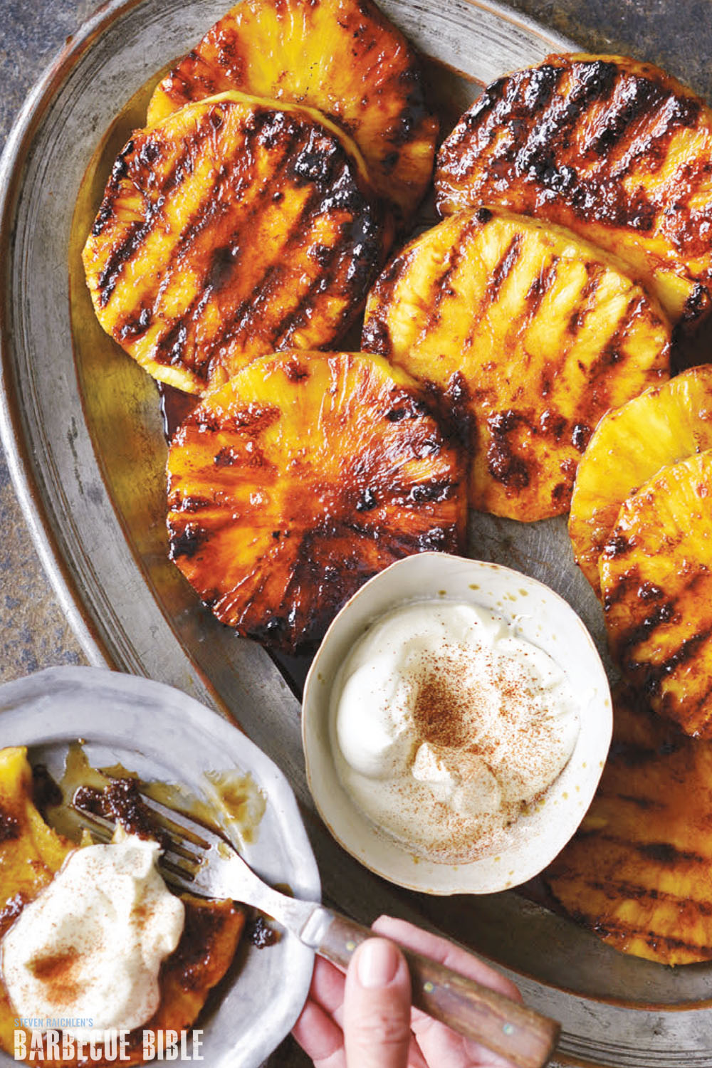 Roasted Golden Pineapple with Spiced Whipped Cream Recipe
