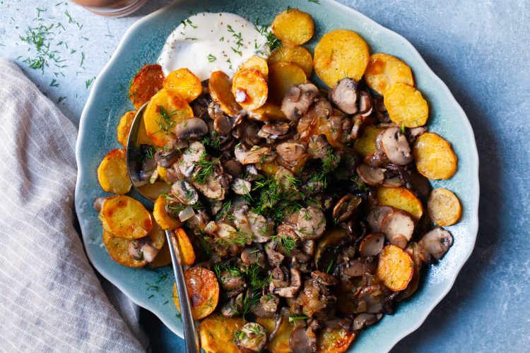 Roasted Potatoes with Mushrooms Recipe