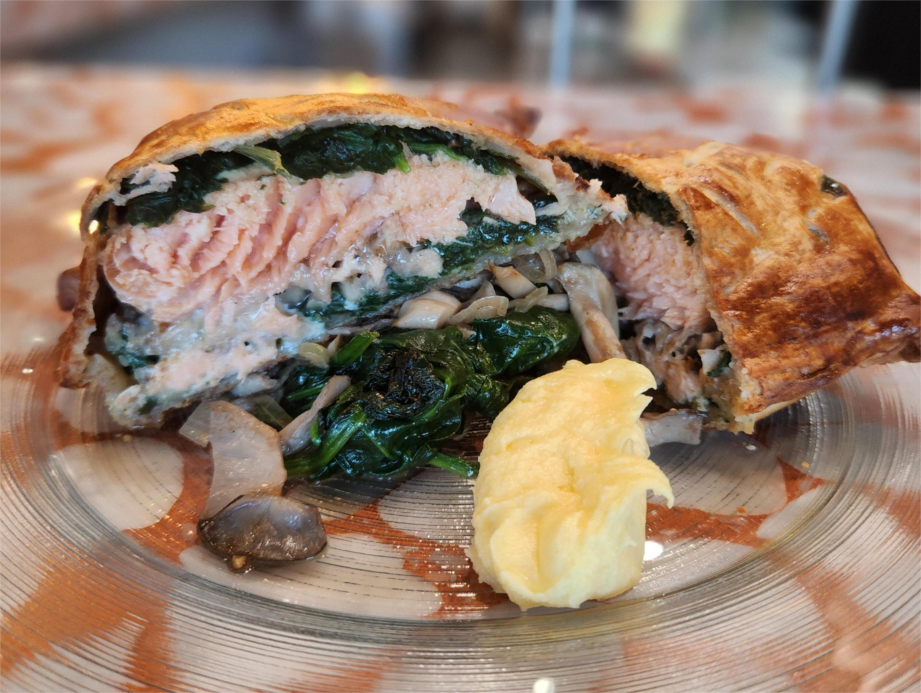 Salmon Wrapped in Puff Pastry with Truffles Recipe