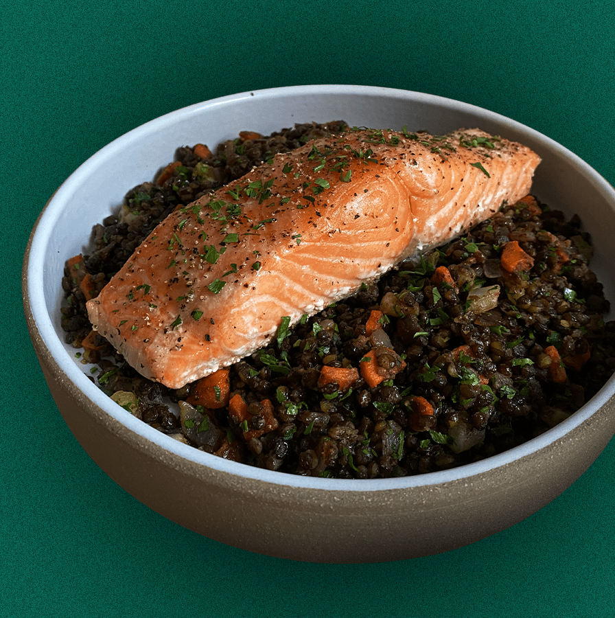 Salmon with Lentils Recipe