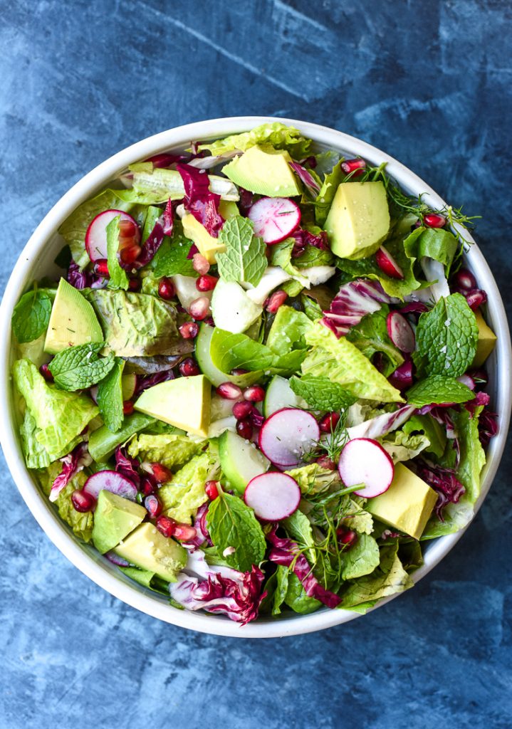 Simple Green Salad with Champagne Vinaigrette