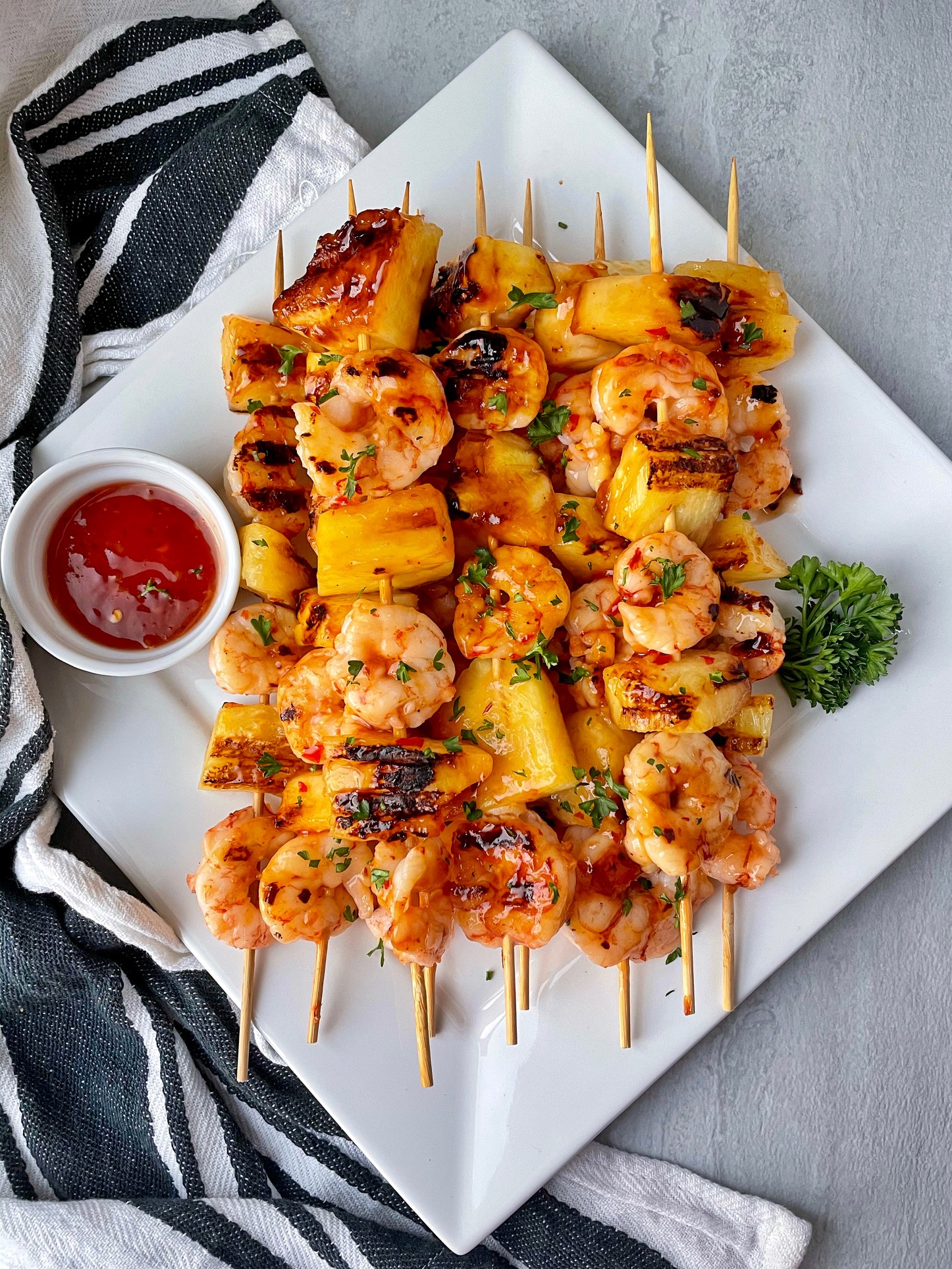 Spicy Pineapple-Glazed Shrimp Kebabs Recipe