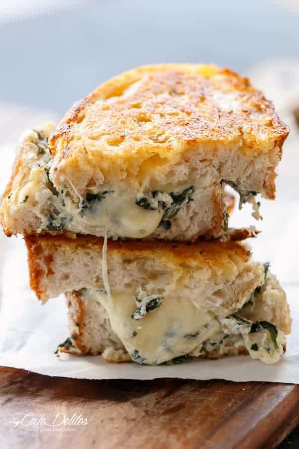 Spinach Ricotta Grilled Cheese Recipe