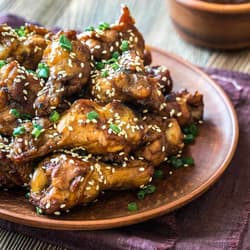 Teriyaki Chicken Wings With Sesame And Cilantro Recipe