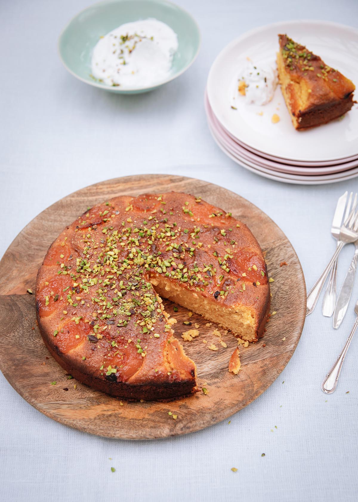 Apricot Almond Cake with Rosewater and Cardamom Recipe
