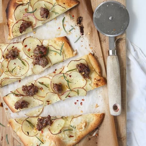 Bacon, Potato, Rosemary and Fontina Cheese Pizza Recipe