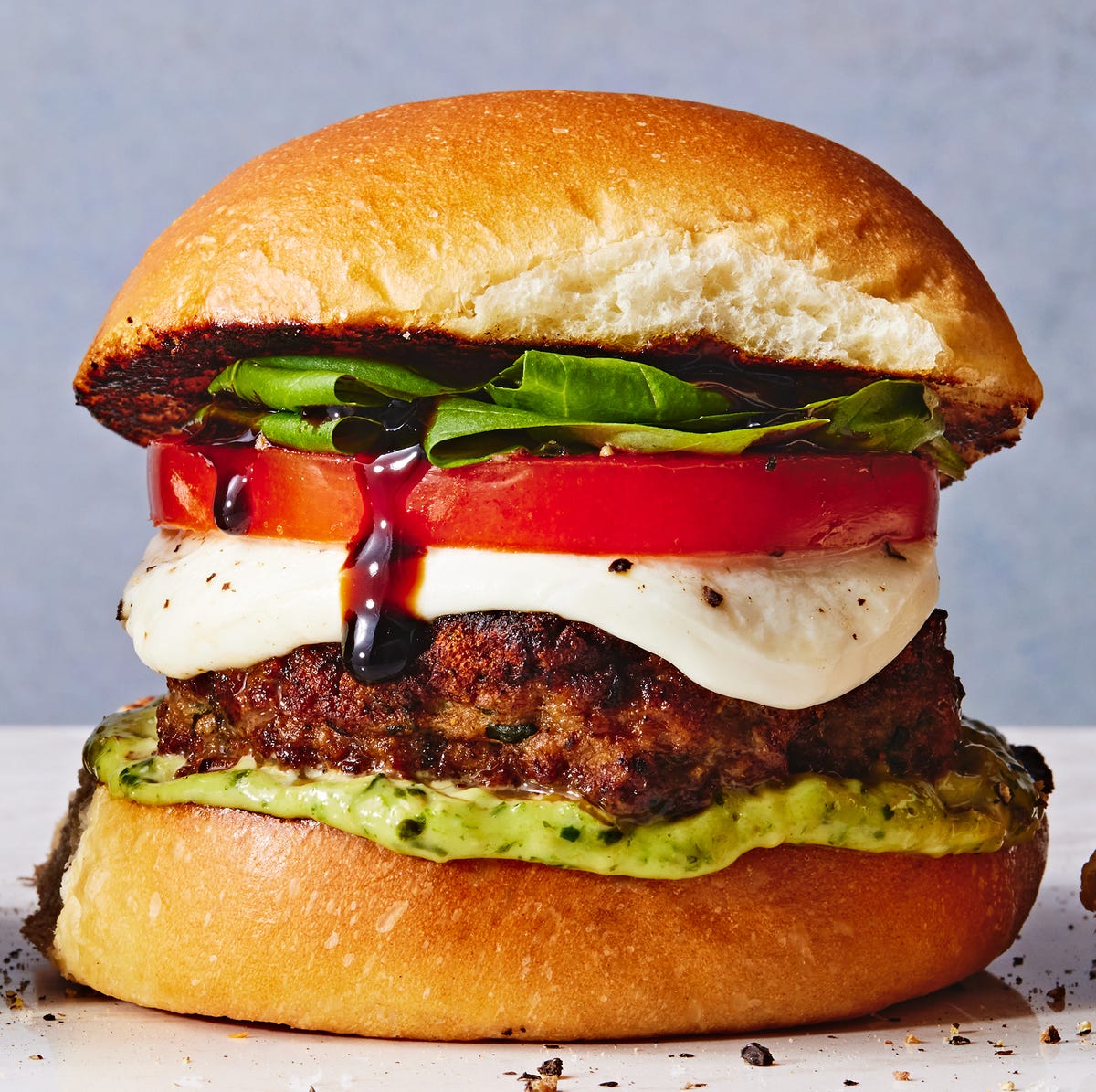 Caprese Turkey Burgers with Tomato Jam Recipe