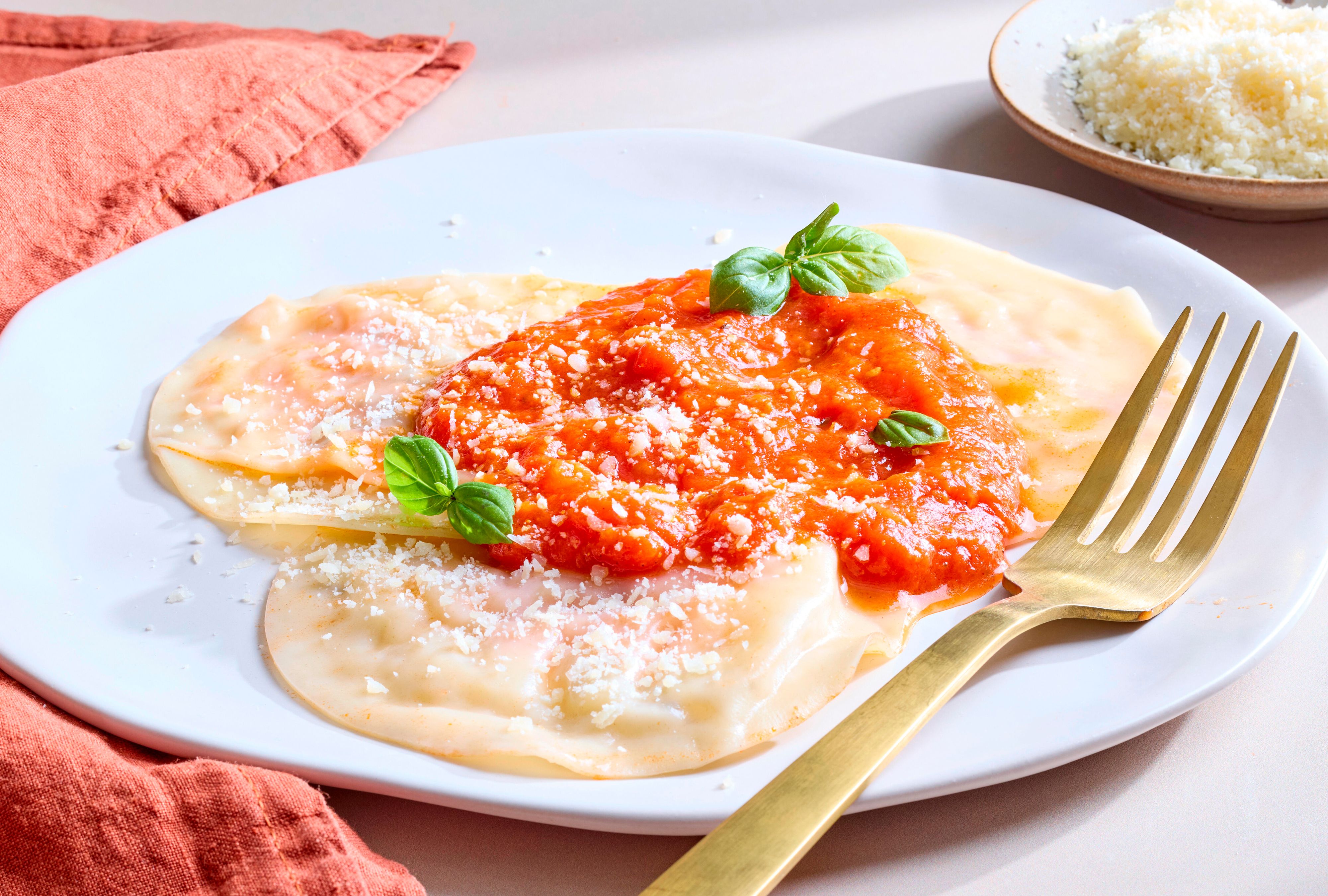 Cheese Pizza Shortcut Ravioli Recipe