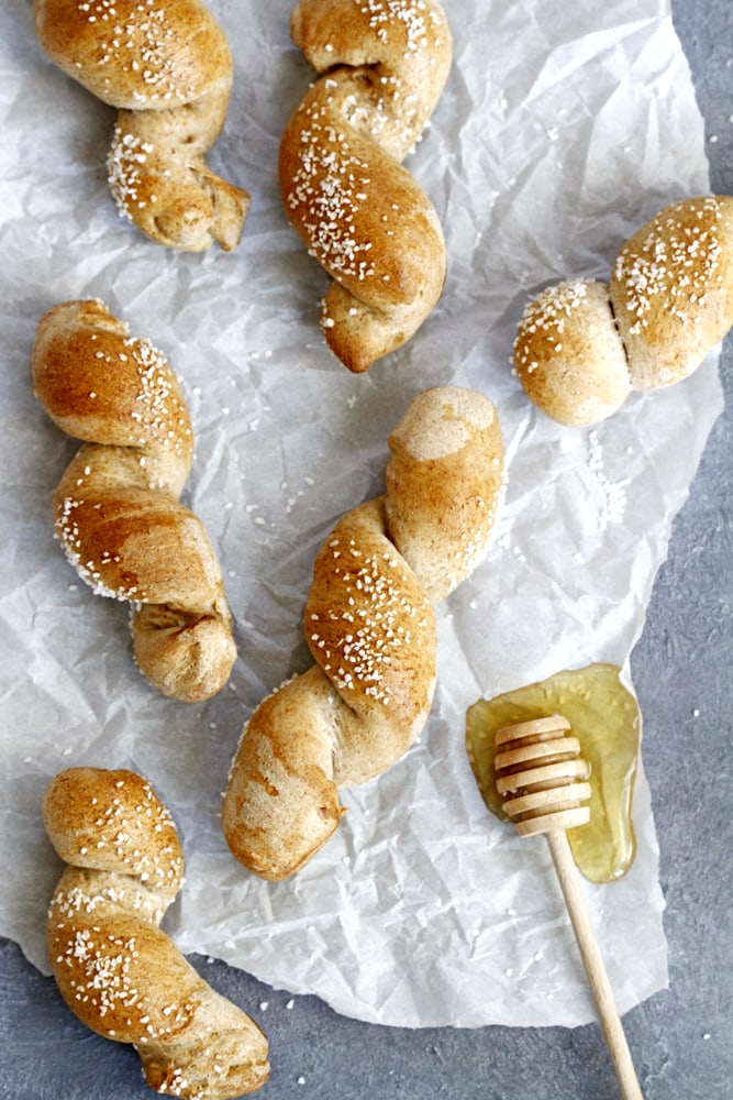 Honey Whole-Wheat Pretzel Sticks Recipe