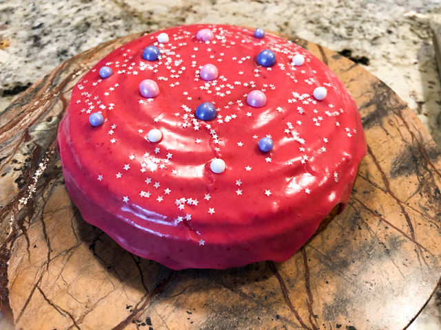 Lemon Almond Cake with Cranberry Glaze Recipe