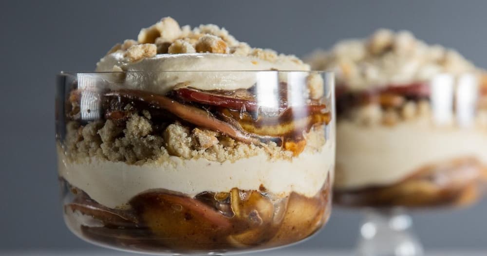 Moonshine Sauted Apple and Peanut Butter Trifle Recipe