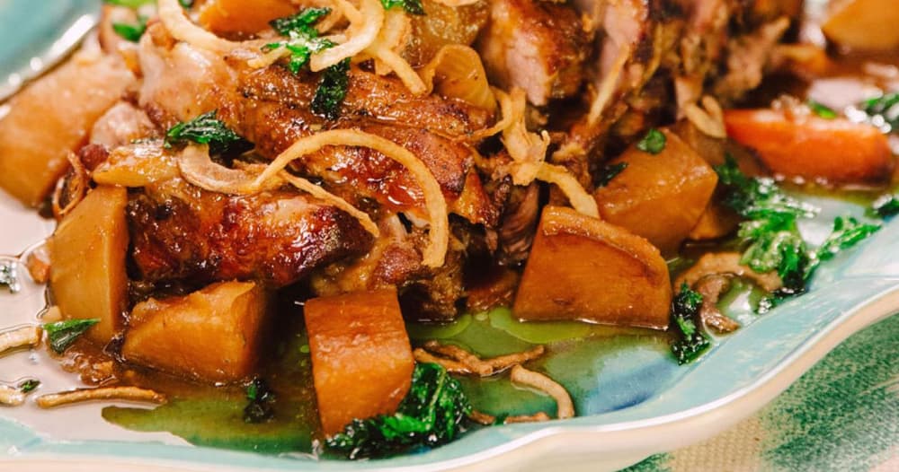 Pork Shoulder Pot Roast with Winter Vegetables Recipe