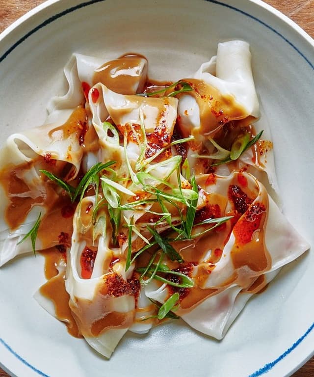 Pork Wontons with Sweet and Spicy Ginger Dipping Sauce Recipe