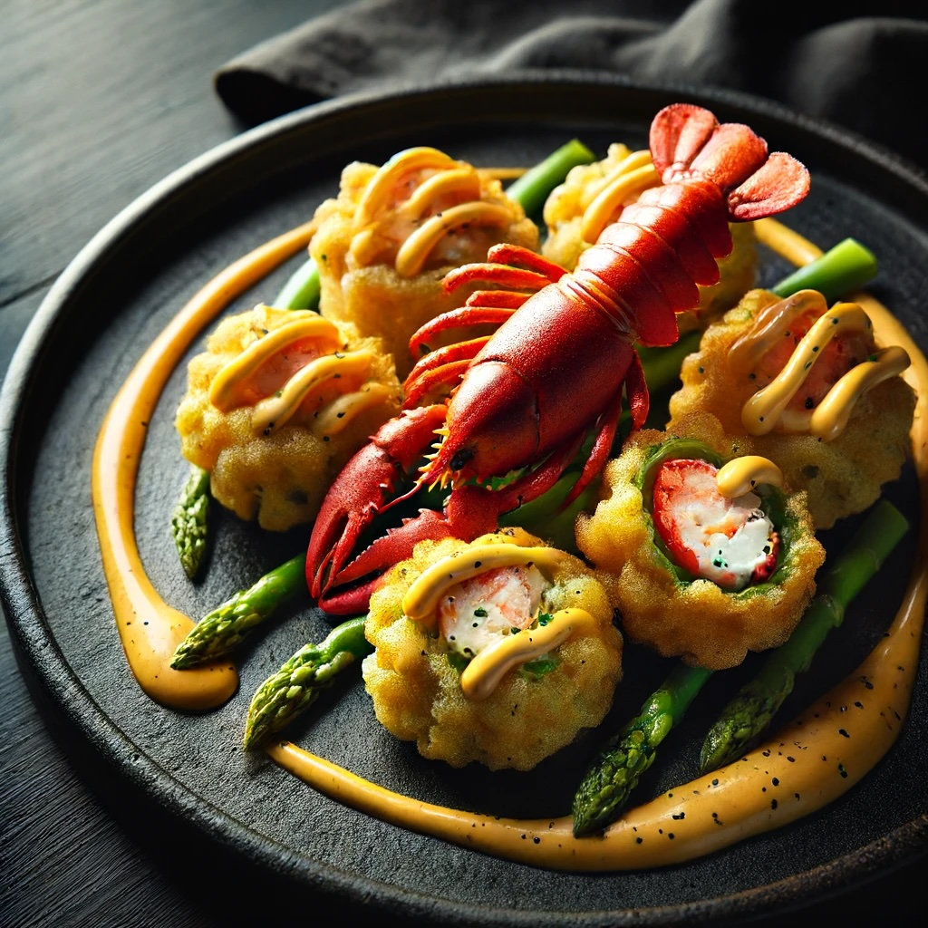 Tempura Lobster and Enoki-Miso Salad Roll Recipe