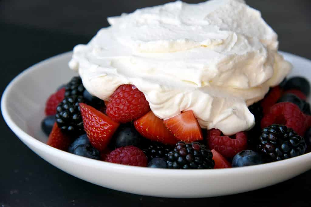 Whipped Cream with Fresh Berries Recipe