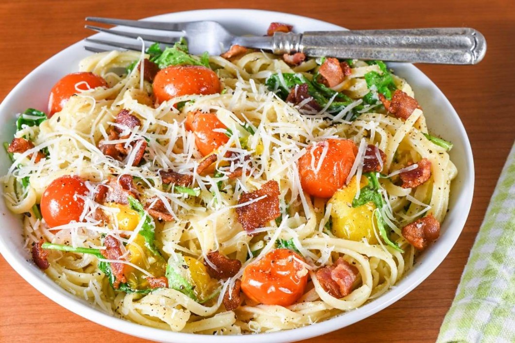 Bacon-Tomato Linguine Recipe