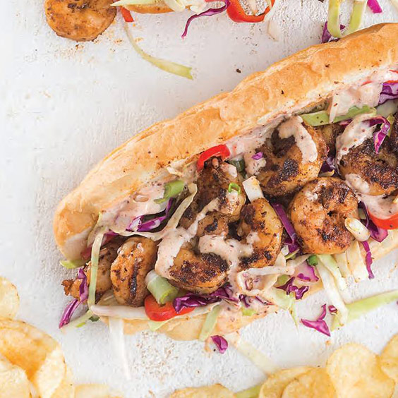 Blackened Shrimp Po'Boys Recipe